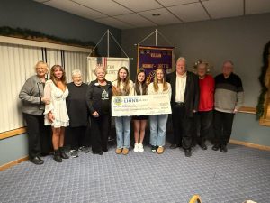 Carol Henriksen, Tami Nelson, Max Meneghini, Colleen Maki (Lions U.P. Governor), Tori Trudeau, Alyssa dela Cruz, Kara Stanchina, Rich Larson, Terry Backlund, and Ron Henriksen.